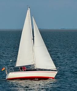 Segelboot im Wind